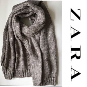 Zara sequin-studded scarf / wrap